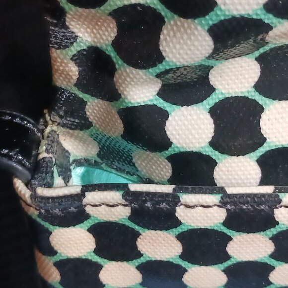 Kate Spade Dundee Drive Alec Flap Pocket Crossbody Bag Mint Polka Dot Purse - Picture 10 of 15